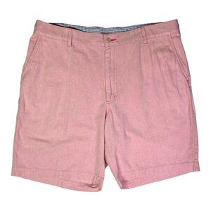 Bill's Khakis 38" Waist Cotton Shorts Flat Front Pink
